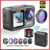 2" IPS Dual Screen Action Camera 5K 30FPS 4K 60FPS 48MP EIS Video With Optional Filter Lens 1080P Webcam Vlog WiFi Sports Cam
