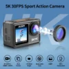 Ourlife Action Camera 5K30FPS 48MP EIS 2" IPS Dual Screen Optional 6 Filter Wireless Microphone WiFi Anti-shake Sport Cameras