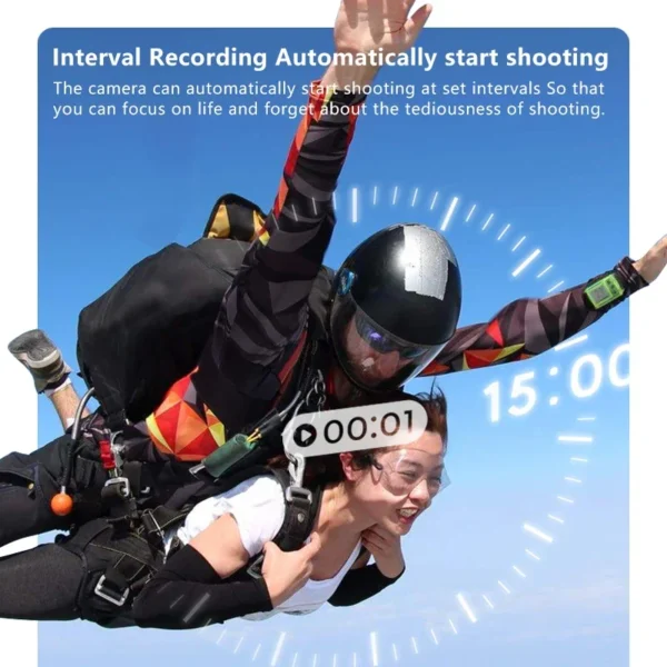 ANSVICAM Thumb Sport Camera 2.7K HD 180° Rotate WIFI Sport DV Cycling Recorder Magnetic Attraction Outdoor 1.47'' Action Camera - Image 4